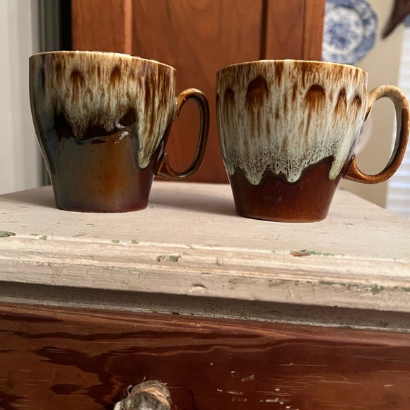 🍄 Vintage Brown Ceramic cannonsburg pottery Mugs - Picture 1 of 4